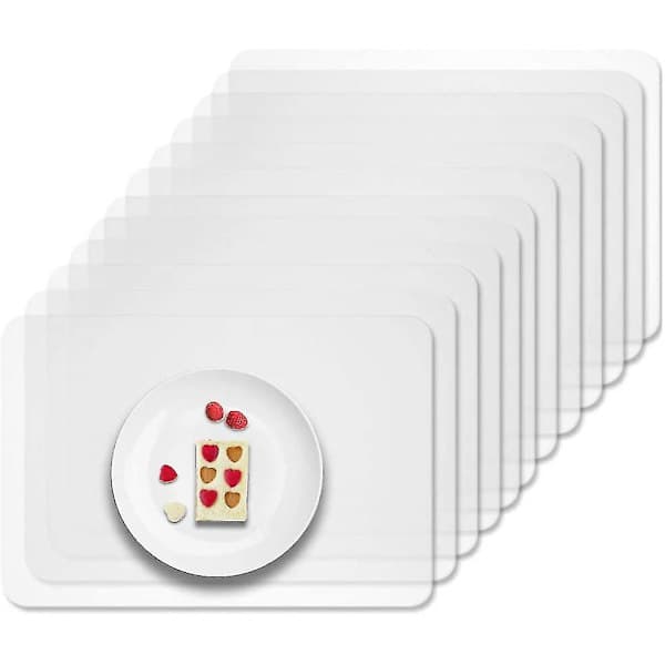 12 läpinäkyvää pestävää pöytätablettia, sopii keittiöön