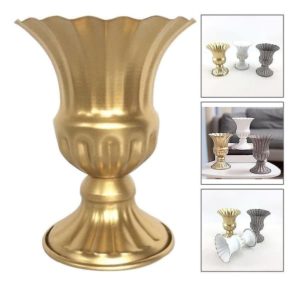 Elegant Retro Metall Blomvas Retro Metall Blomvas (guld) (1 st)