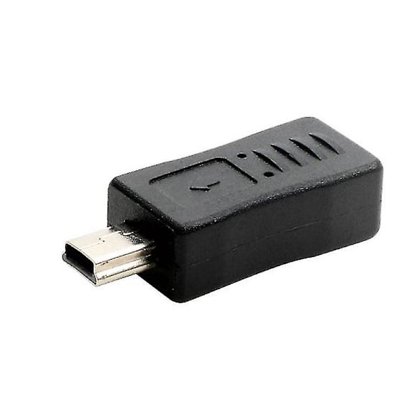 Sort Micro USB Hun til Mini USB Han Adapter Oplader Konverter Adapter Hfmqv
