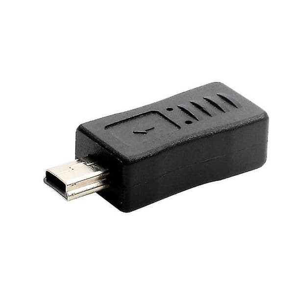 Svart Micro USB Hon till Mini USB Han Adapter Laddare Konverterare Adaptor Hfmqv