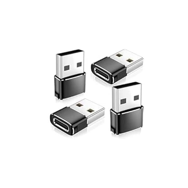 USB-C hunn til USB-A hann-adapter (4-pakning) - Støtter PD hurtiglading for raske og effektive tilkoblinger