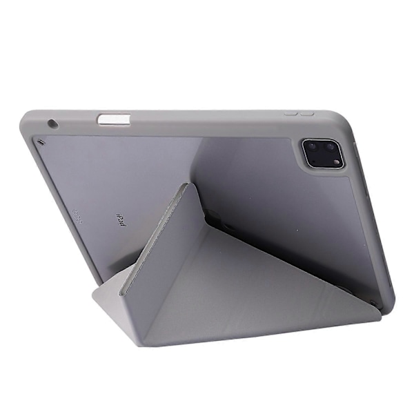 Fodral för iPad Pro 12,9-tum (2021)/(2020)/(2018) Surfplatta Auto Wake/Sleep Origami Ställ PU Läder + Akrylskydd Beige