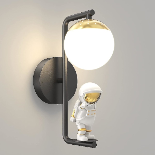 Vegglampe for barn innendørs gutte vegglampe for barn Led vegglampe Astronaut Dekor Veggbelysning 3000k-6000k Justerbar trefarget lys for gutt jente baby