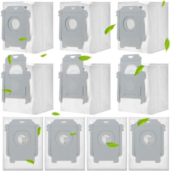 Støvsugerposer til iRobot Roomba i7, i7+, s9, s9+, i3, i4, i6, i8, j7, e5, e6, e7 – pakke med 10 – Clean Base-erstatning