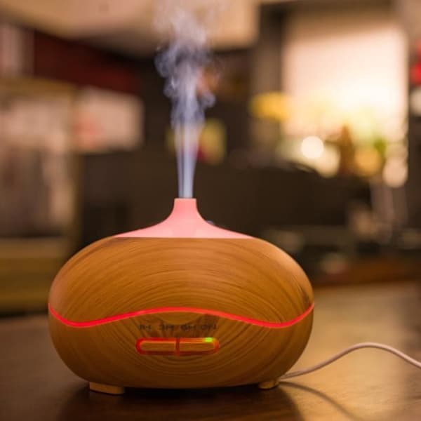300 ml eterisk oljediffuser med LED-lys, bærbar luftfukter, kjølig tåke duftdiffuser