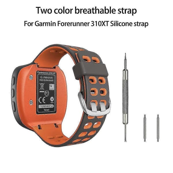 För Forerunner 310xt Klockarmband Forerunner 310xt Ersättningsbart Andningsbart Sportklocka Armband -Sy grey Forerunner310XT