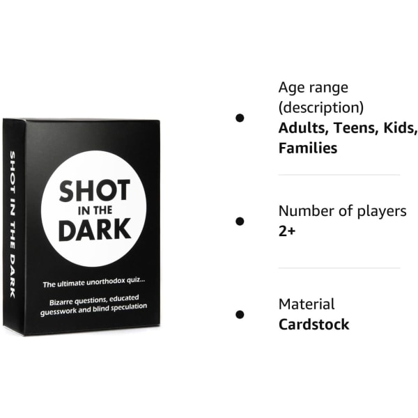 Shot in the Dark: The Ultimate Unorthodox Quiz Game | 2+ pelaajaa | Aikuiset ja lapset