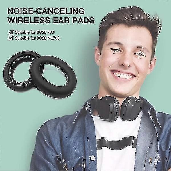Til Bose 700 Nc700 ørepuder i kunstlæder 1 par sort
