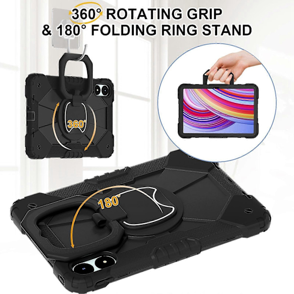 Silikoninen Hybrid PC -kotelo Xiaomi Redmi Pad Pro 12.1 -tabletille Black