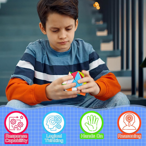 3×3 Magic Speed Cube Axis Cube Tarraamaton Sujuva Ammattimainen Palapelikuutio 3D Aivojumppa Palapeli Taikalelu Koulutuksellinen Nopea Kuutiolelu Lapsille, Aikuisten