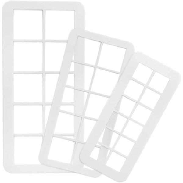 Fyrkantig Kakform - Kakform Set Geometrisk Multikutter - Fyrkantig Tårtfondantform (Fyrkant)