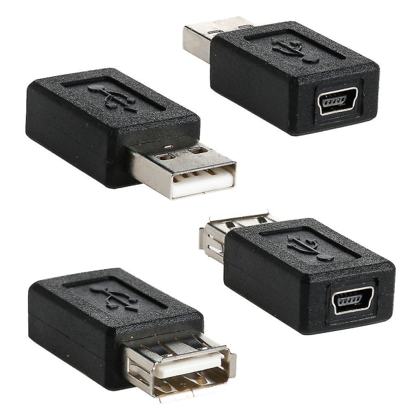 10 kpl Mini-muunnin USB-uros naaras Mikro-USB-liitinjatke-sovitin