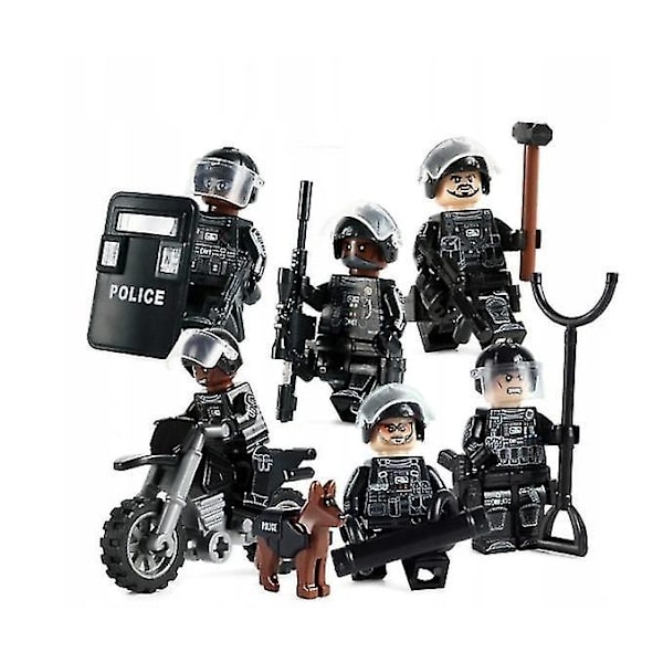 Kvalitet Hög SWAT SET ARMÉ SOLDATER KRIG KOMMANDOS byggklossar lekset för barn present
