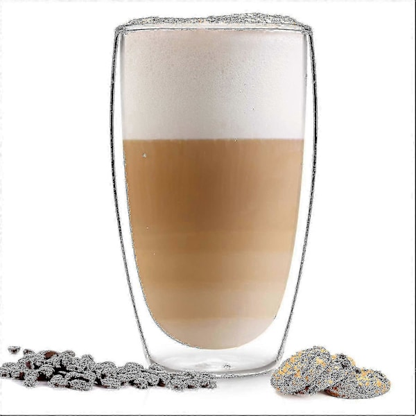 Design Latte Macchiato Glas (4 X 450ml) - Dobbeltvæggede Glas Lavet Af Borosilikatglas