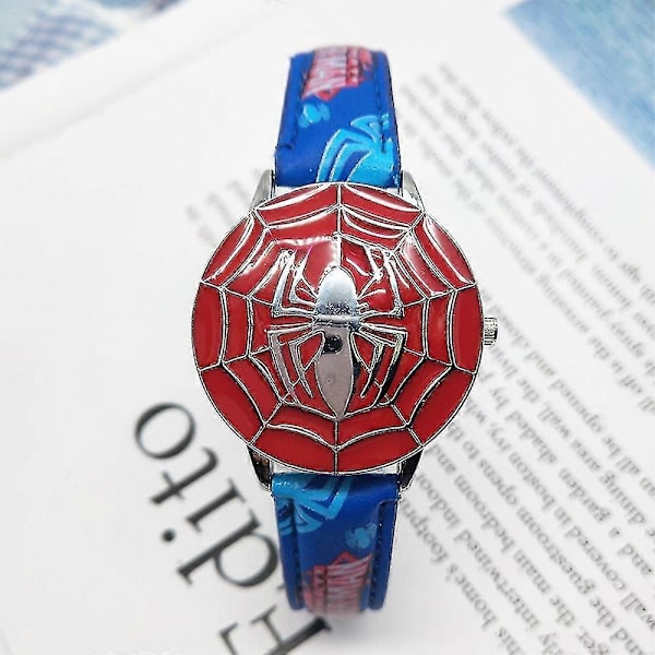 Marvel Avengers Tema Quartz Klocka Barn Flipfodral Klocka Present Spider-Man