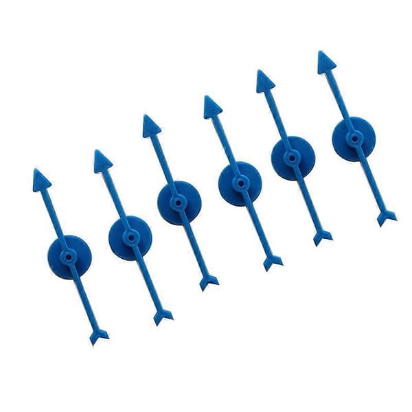 6 stk. Spinner 10CM Plast Roterende Pil DIY Brætspil Børnelegetøj Tilbehør Blue