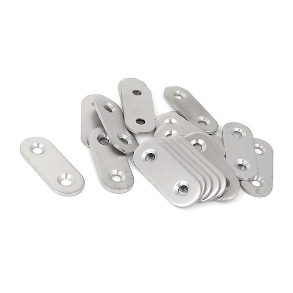 Ruostumattomasta teräksestä valmistettu litteä kulmarauta suora korjauslevy 40mm 20kpl