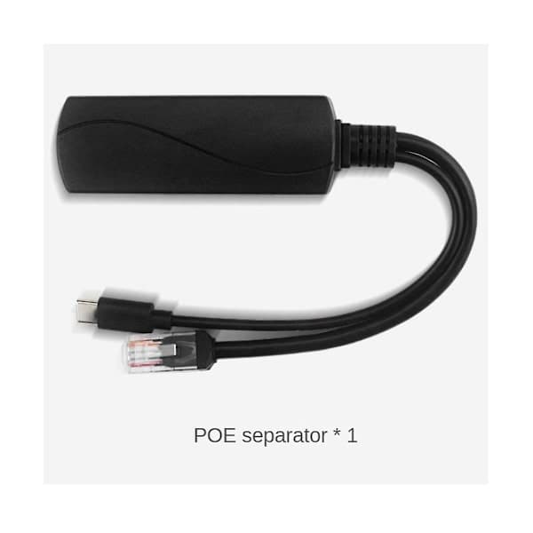 Gigabit PoE Splitter 5v3a 1000mbps Typ-c Power Over Ethernet för IP-kamera för 4