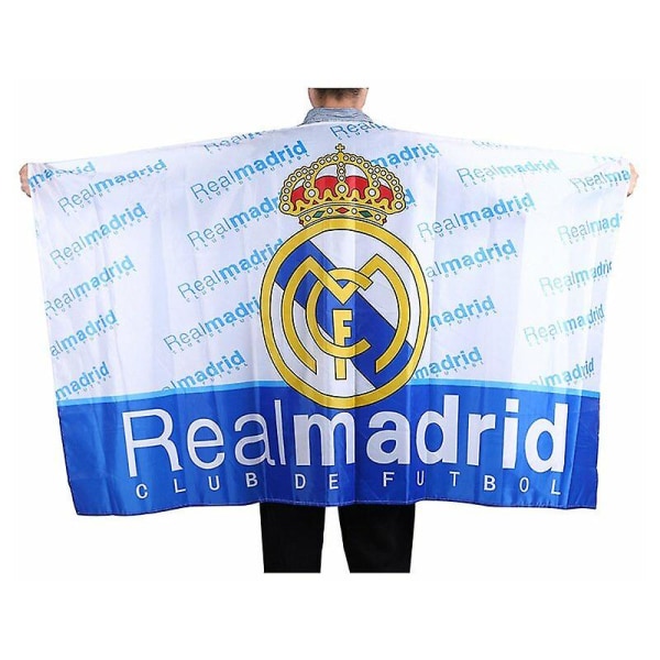 Real Madrid Flag (wm 2022) (100 % polyesteriä ja koko 86*138)