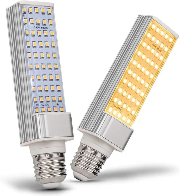 50W LED vekstlys, 2 stk E27 utskiftbare vekstlys, fullspektrum vekstlys