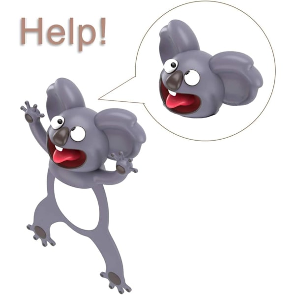 Ihastuttavat kirjanmerkit, hauskat 3D-sarjakuvaeläinten kirjanmerkit lukemiseen Kirjanmerkit opiskelijoille Toimistotarvikkeet Luova lahja Ihanteellinen pojille ja tytöille Koala