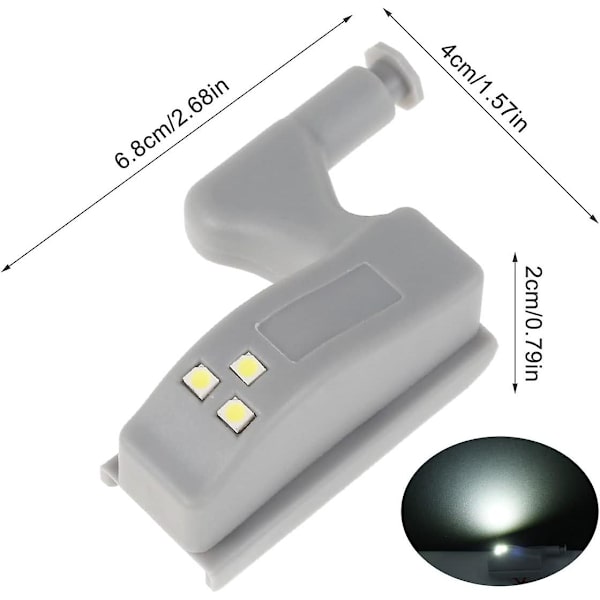 10 st Universal Hinge Led Sensor Ljus Skåp Skåp Garderob Nattlampor