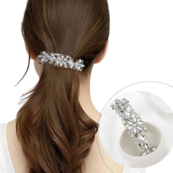 Rhinestone Pearl Hårklämmor, 3 st Antik Kristall Spännen Pins Elegant Smycken Hår Dekorationer Tillbehör Huvudbitar För Kvinnor Bröllop