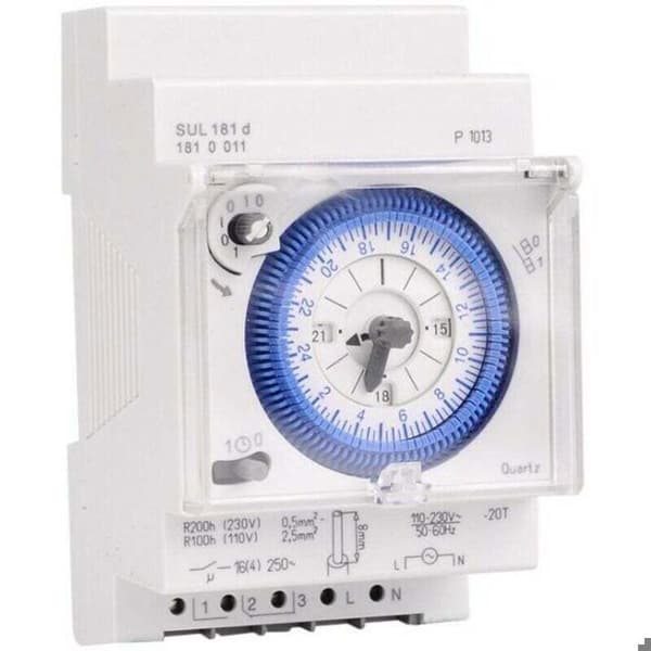 Programmerbar timer - LUSKYKA® - Automatisk tidsplanlegging - DIN-skinne montering - 100-240V AC strømforsyning