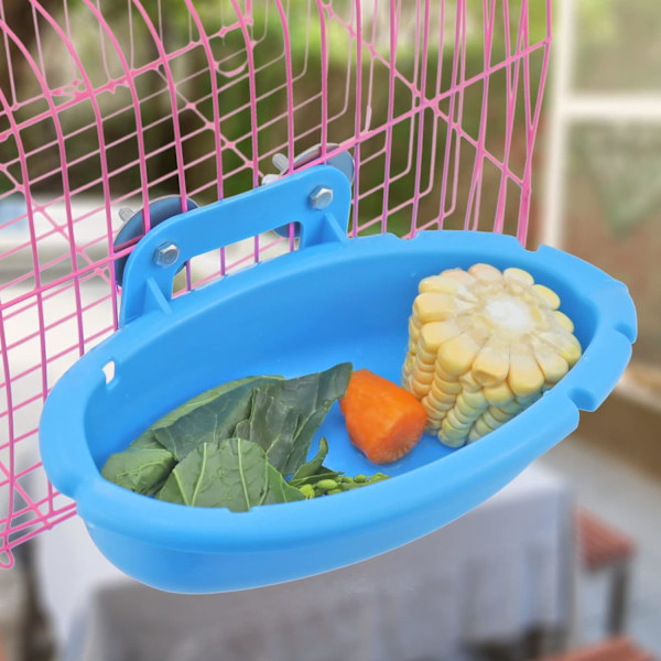 Kylpyhäkki linnuille - Budgie roikkuva pieni amme papukaijoille/kanarialinnulle/undulaatille suihku (sininen)