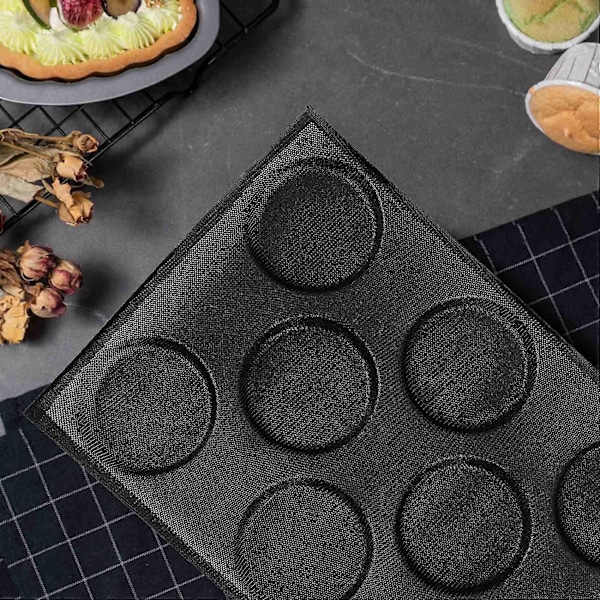 Silikone Hamburgerbrødsforme Perforerede forme Non-stick bageplader Passer til halv pandestørrelse