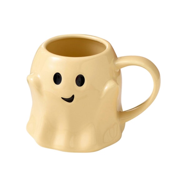14oz Halloween Spøkelseskopp Søt Keramisk Spøkelseskopp Koselig Spøkelsesdekorasjon Skummel Spøkelseskopp Ghostface-kopp Kaffebeger For Voksne Barn Kvinner Høytid Yellow One size