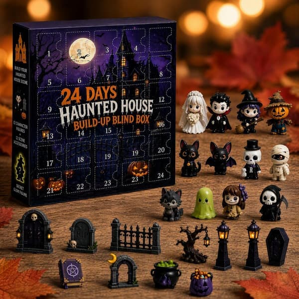 Halloween Julekalender 2026 - 24 Dages Spøgelseshus Nedtællingskalender