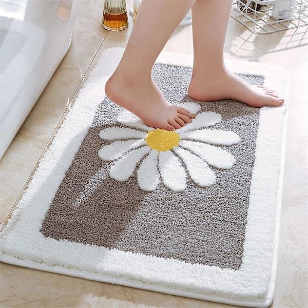 Plushmatta för badrum, vardagsrum och sovrum - Mjuk, halkfri, absorberande, maskintvättbar