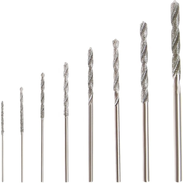 Diamantborr 0,8/1,0/1,2/1,5/1,8/2,0/2,5/3,0 mm