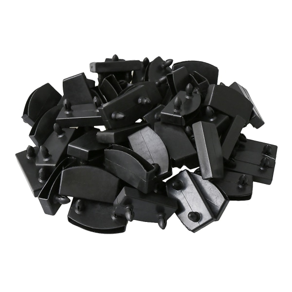 50 stk. Sengespjæld Plast End Caps Holdere 55mm Sort -