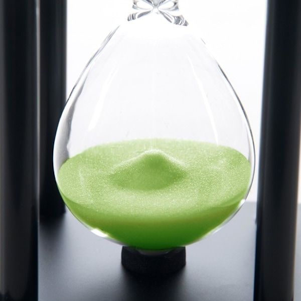 Timglas Sand Timer Timglas med Sand Dekoration Sandklocka Klocka för Rum Födelsedag Te Kaffe Bord Bokhylla Skola Spel Prydnad Trä Green 60 Min