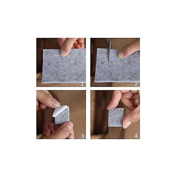 Självhäftande möbeltassar, självhäftande filt 2 rullar 100 10 cm + 100 2 cm gratis att klippa till valfri storlek eller form Filt halkfri dyna för bord stol soffa ben pr