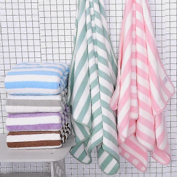 Basics Rantapyyhe Cabana-raidalla, merenvihreä, 1 kpl Pink