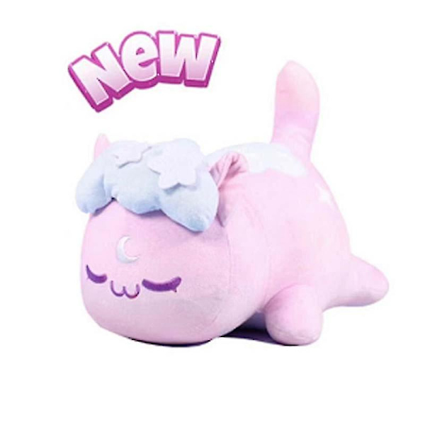 Aphmau Meows Katt Plyschleksak - Mjuk Meemeow Fylld Donut Katt, Kawaii Pommes Frites Och Cheeseburger Mat Plyschdocka - Perfekt Julklapp moon cat