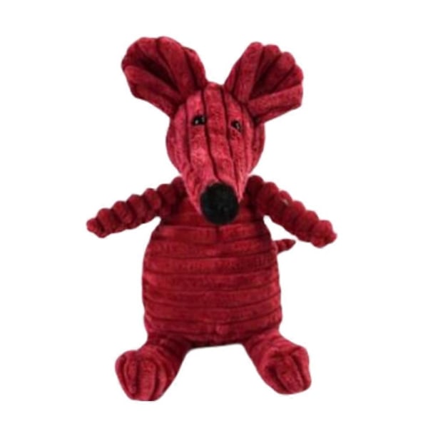 Plush Hundeleksaker Djurformade Bita-Resistenta Pipande Leksaker Corduroy Hundeleksaker för Små Hundar Valpar Husdjur Träningstillbehör mouse