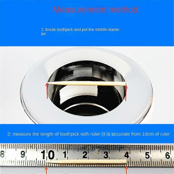 Gummibadekarpropp med kjede 23-52mm Avløpspropp Gummivaskpropp Avløp Transparent Version 29-32mm