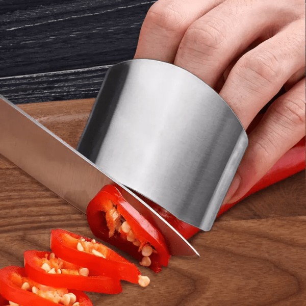 Fingerbeskyttelse ved skjæring av grønnsaker - rustfritt stål