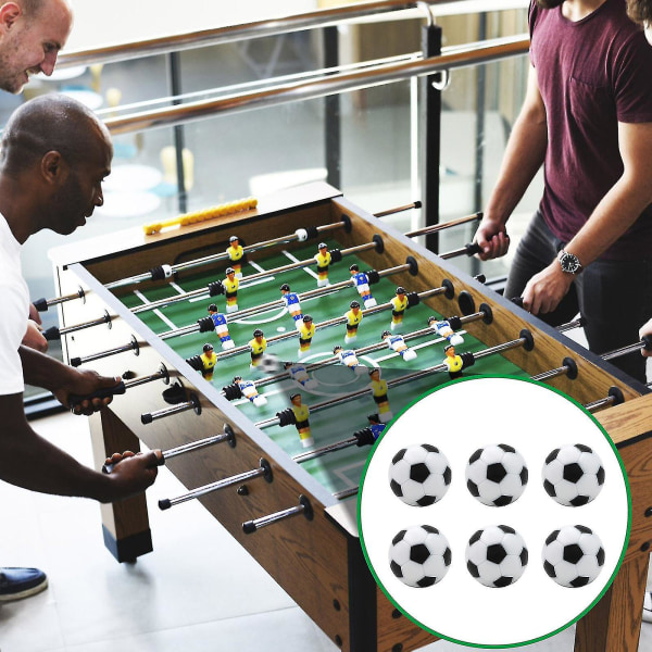 Bordfodbold 6 stykker bordfodboldbolde 32 mm mini fodbolde erstatning for bordfodbold bordspil tilbehør