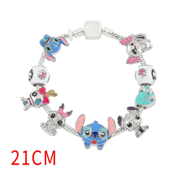 Cartoon Stitch Armband Charm Pärlor Armband Barn Flickor Smycken Gåvor 21cm