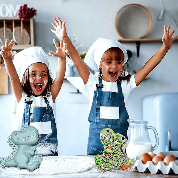 Silikone kageforme med dinosaurer, sød 3D dinosaur kageform til børnefødselsdag, babyshower festartikler