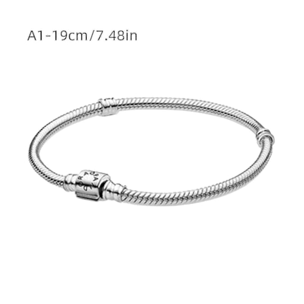 Pandora Käärmeneule Rannekoru Sylinterilukolla Ja Sterling Hopealla, 50% Tarjous A2 19cm