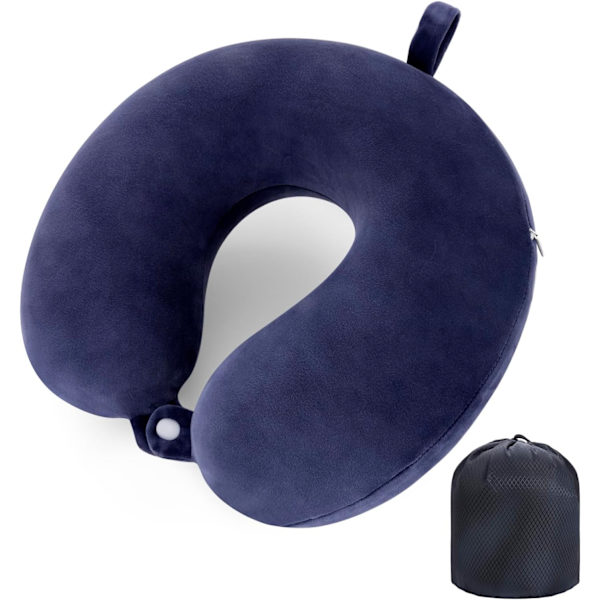 Resepill för Nacke Minnesskum Resepill Stöd Kudde Navy Blue