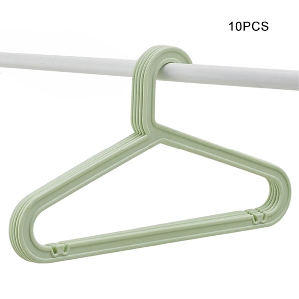 10-pack Standard PP Hängare Lättvikts Skjorthängare För Dagligt Bruk The Nordic Green