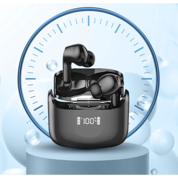 Smart touch, lang batterilevetid, tre-skjerms digital display, trådløse in-ear Bluetooth-hodetelefoner -