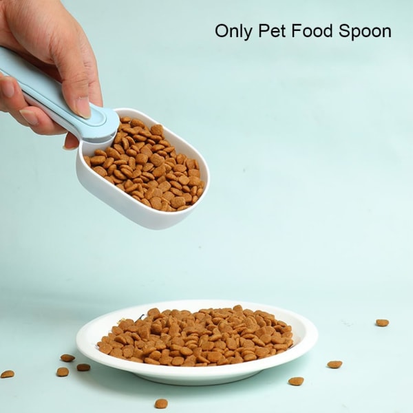 Scoop Sæt (pakke med 2), Pet Food Scoop, Multifunktionel ske, 100 g Pet Food Måleske, Mel Scoop, Kompost Scoop (Hvid+Brun)